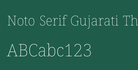 Noto Serif Gujarati Thin