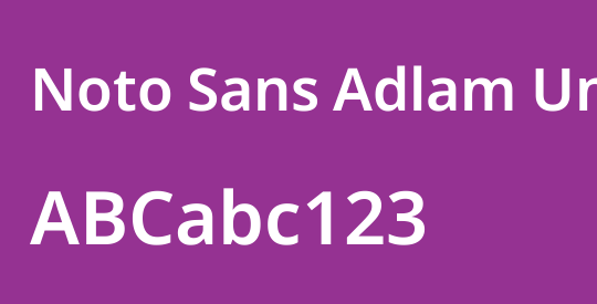 Noto Sans Adlam Unjoined SemiBold