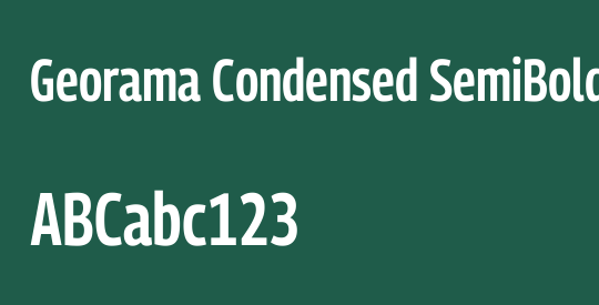 Georama Condensed SemiBold