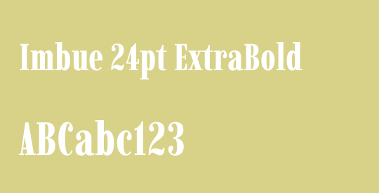 Imbue 24pt ExtraBold