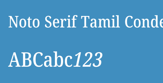 Noto Serif Tamil Condensed Medium