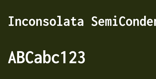 Inconsolata SemiCondensed