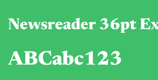 Newsreader 36pt ExtraBold