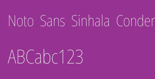 Noto Sans Sinhala Condensed Thin