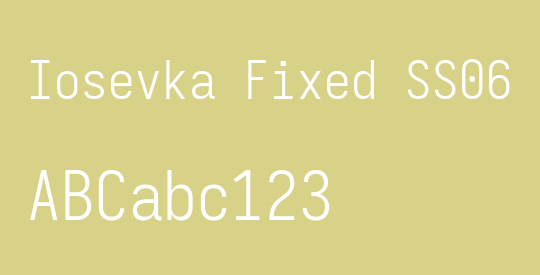 Iosevka Fixed SS06 Light