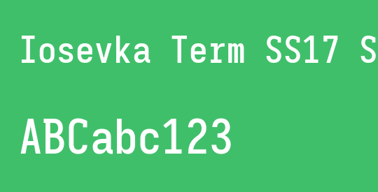 Iosevka Term SS17 Semibold