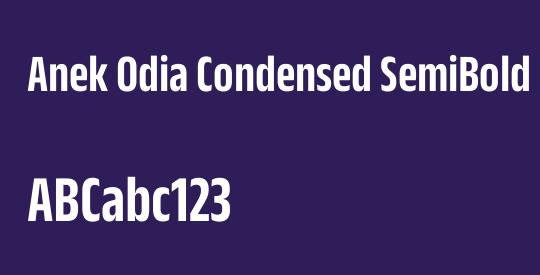 Anek Odia Condensed SemiBold