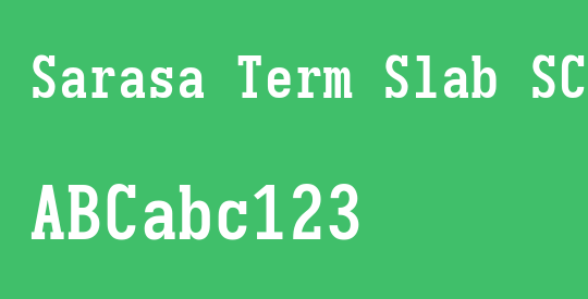 Sarasa Term Slab SC