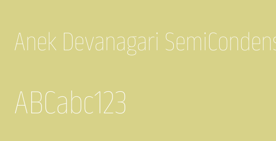 Anek Devanagari SemiCondensed Thin