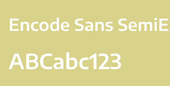 Encode Sans SemiExpanded SemiBold