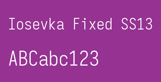 Iosevka Fixed SS13 Light