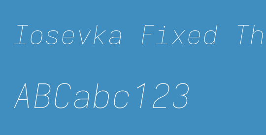 Iosevka Fixed ThExObl