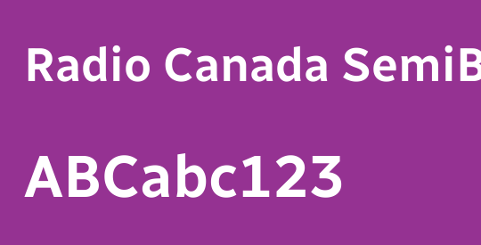 Radio Canada SemiBold