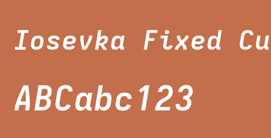 Iosevka Fixed Curly Extended