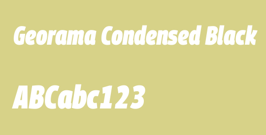 Georama Condensed Black