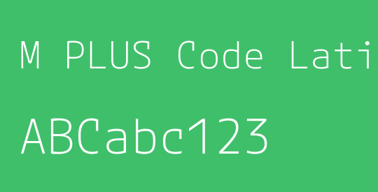 M PLUS Code Latin Expanded Light