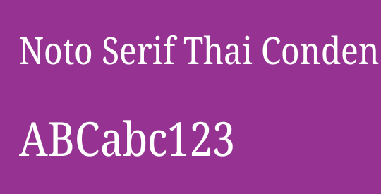 Noto Serif Thai Condensed