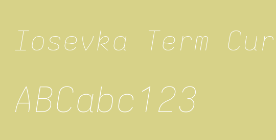 Iosevka Term Curly ThEx
