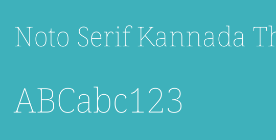 Noto Serif Kannada Thin