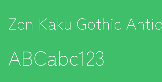 Zen Kaku Gothic Antique Light
