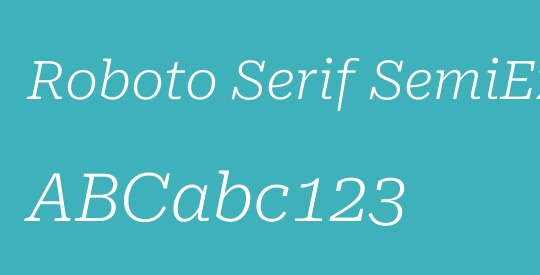 Roboto Serif SemiExpanded ExtraLight