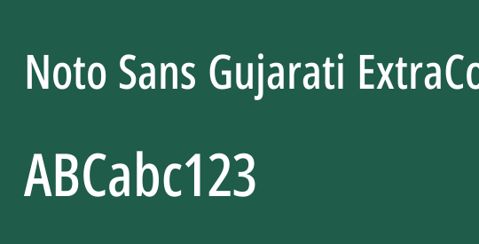 Noto Sans Gujarati ExtraCondensed Medium