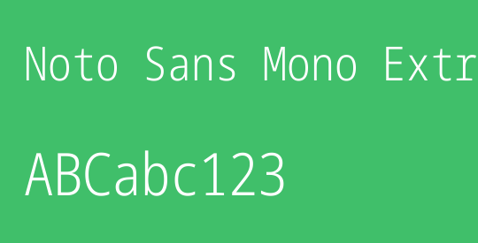 Noto Sans Mono ExtraCondensed Light