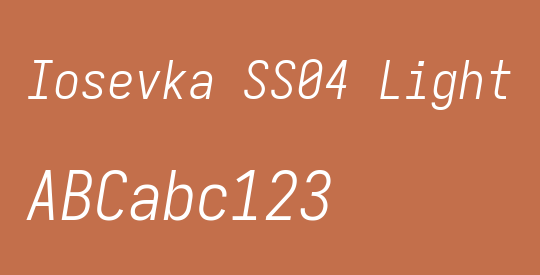 Iosevka SS04 Light