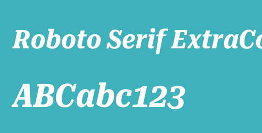 Roboto Serif ExtraCondensed