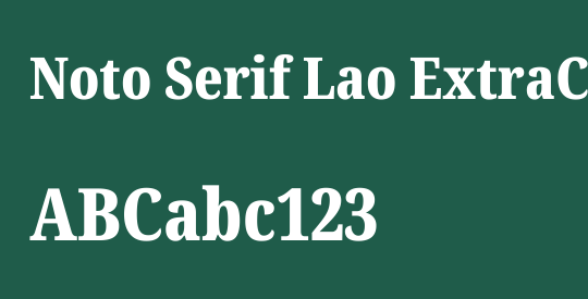 Noto Serif Lao ExtraCondensed Black