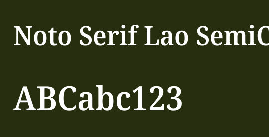 Noto Serif Lao SemiCondensed SemiBold