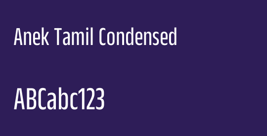Anek Tamil Condensed