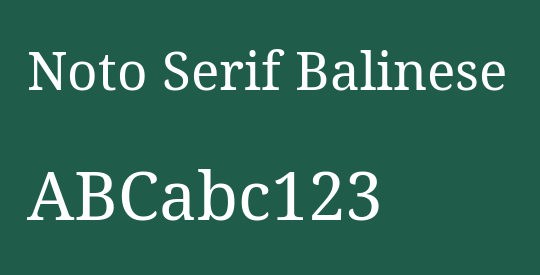 Noto Serif Balinese