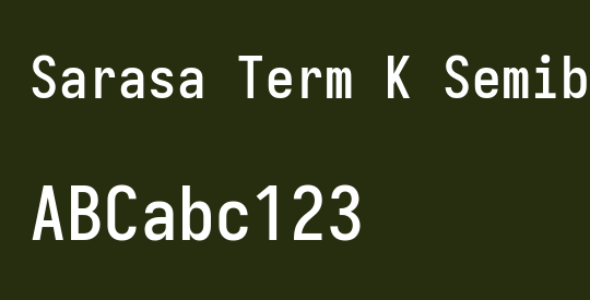 Sarasa Term K Semibold