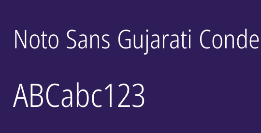 Noto Sans Gujarati Condensed Light