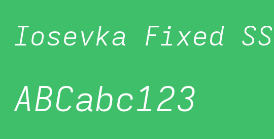 Iosevka Fixed SS06 LtEx
