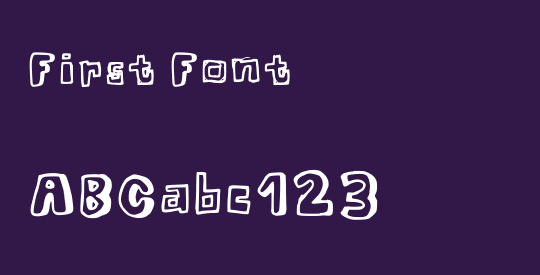 First Font