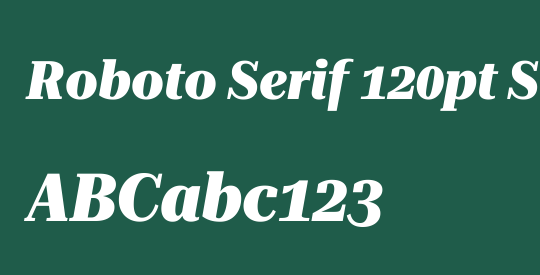 Roboto Serif 120pt SemiCondensed ExtraBold