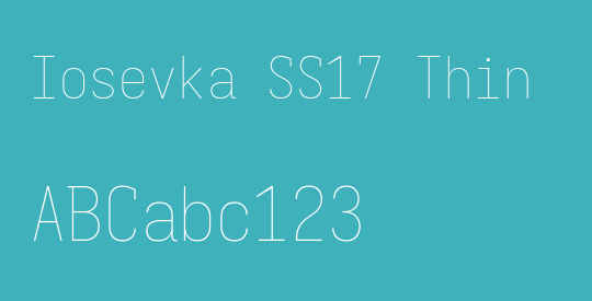 Iosevka SS17 Thin