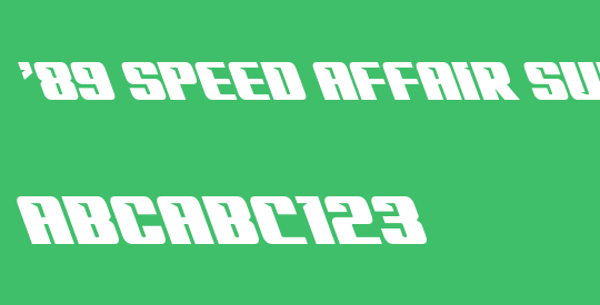 '89 Speed Affair Super-Left