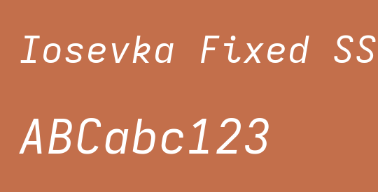 Iosevka Fixed SS03 Extended