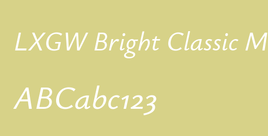 LXGW Bright Classic Medium