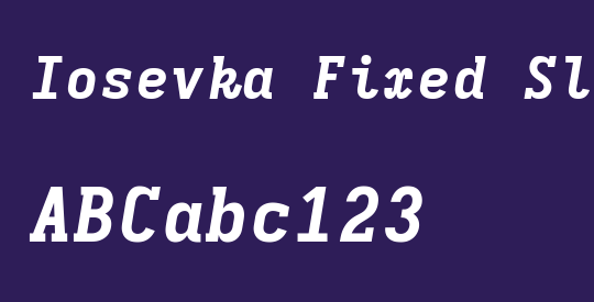Iosevka Fixed Slab XBdEx