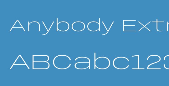 Anybody ExtraExpanded ExtraLight