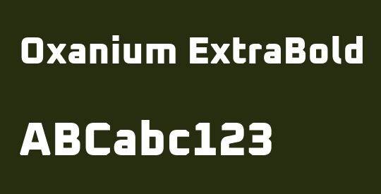 Oxanium ExtraBold