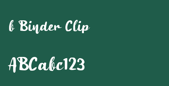 b Binder Clip