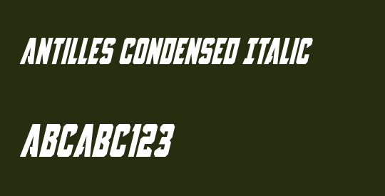 Antilles Condensed Italic