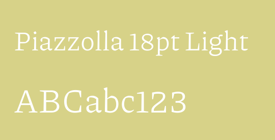 Piazzolla 18pt Light
