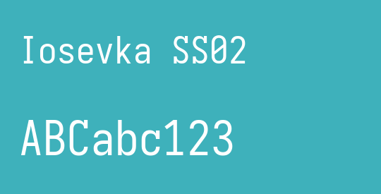 Iosevka SS02