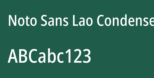 Noto Sans Lao Condensed Medium